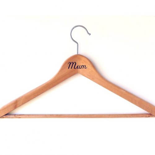 Engraved Wooden Coat Hangers elaundry