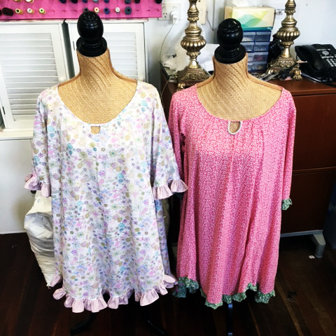 These nighties are just a couple of examples of the fantastic sewing skills of our seamstresses.