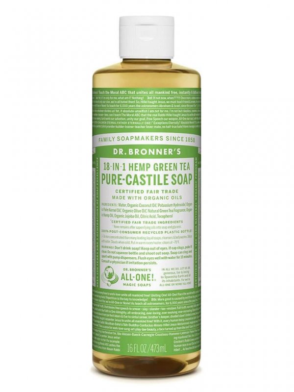 Dr Bronner Pure Castile Liquid Soap Green Tea