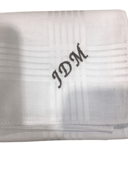 mens handkerchief embroidered