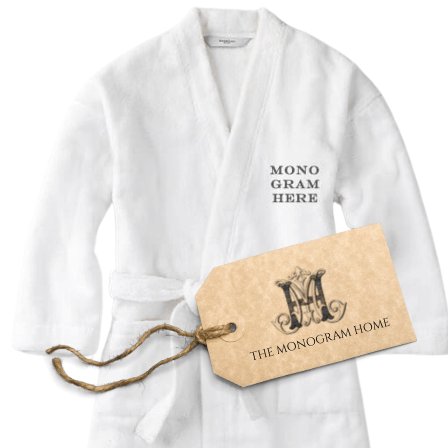 The Monogram Home - Unisex Bathrobe with Monogram