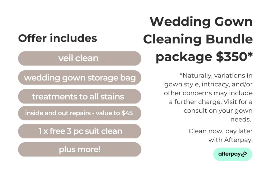 wedding gown cleaning